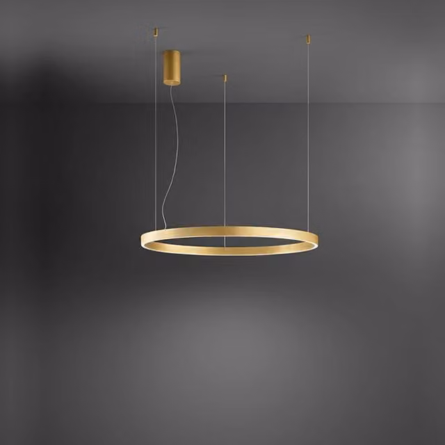 Sospensione Moderna Etere Metallo Oro Spazzolato Silicone Led 87W 3000K
