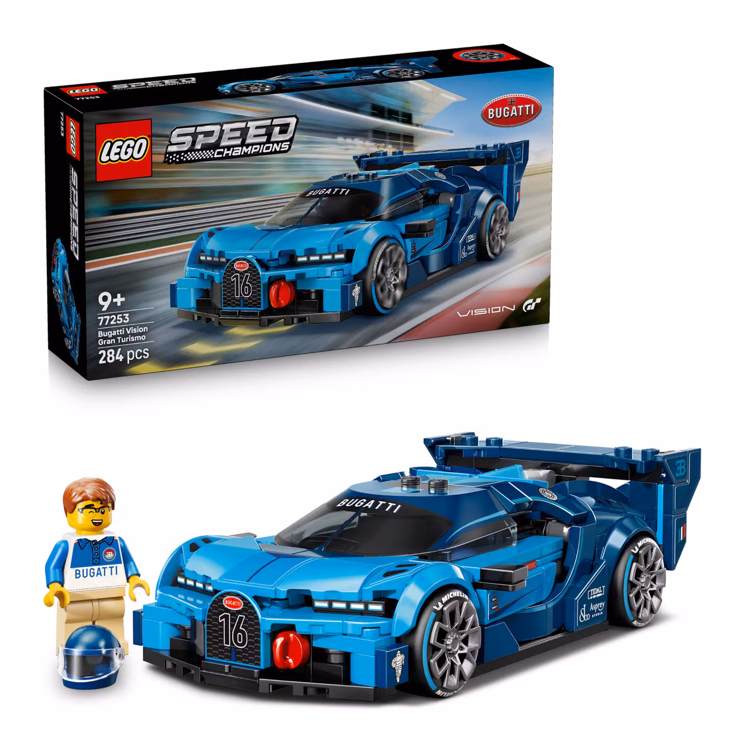 LEGO Speed Champions Super auto sportiva Bugatti Vision GT blu 77253 con 284 pezzi – 3