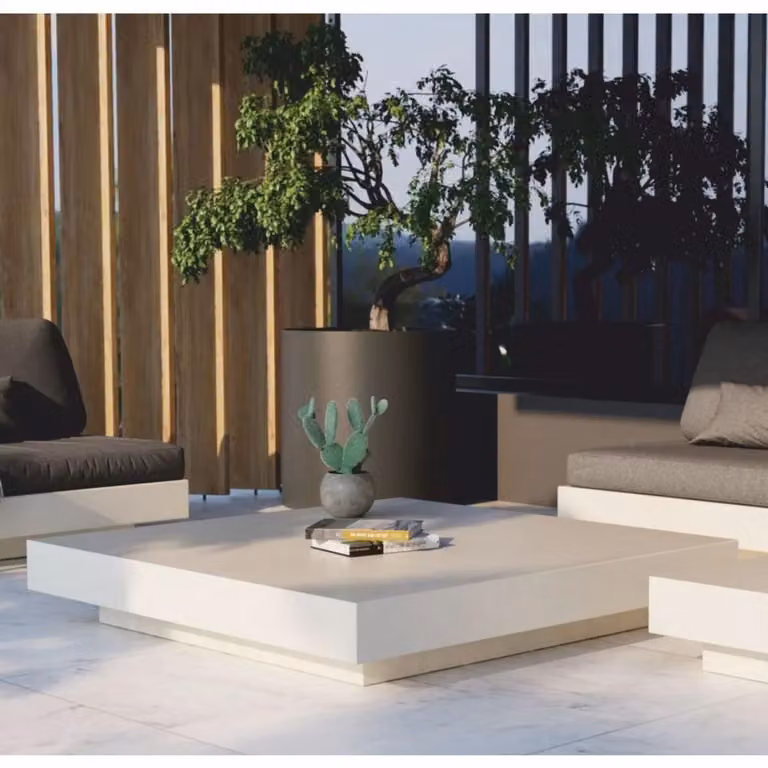 Casa Padrino Tavolino da giardino bianco opaco 150 cm - Hotel & Garden Furniture