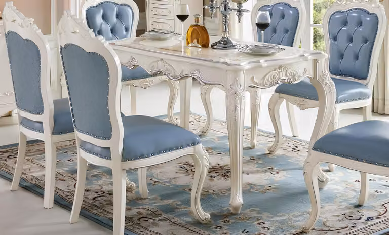 Esszimmer Lehnstuhl Barock Echtholz Luxus Sessel Stuhl Stühle Wohnzimmer