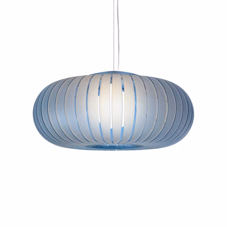 Kartell Lampada a sospensione Teresa Frozen, Blu, Soggiorno / Sala da pranzo, Plastica, Design, Lampada a sospensione