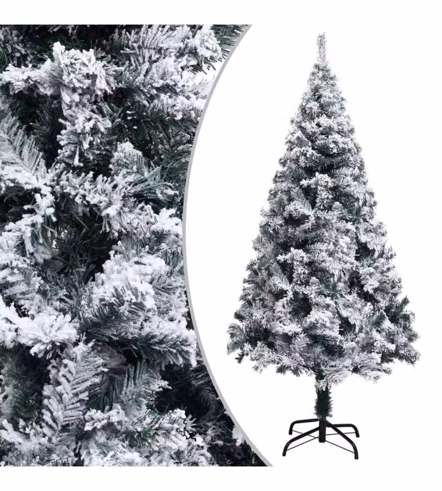 Albero di Natale Artificiale con Neve Verde 120 cm PVC