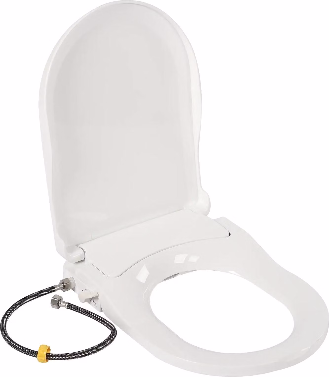 Bidet con sedile intelligente, doppio ugello, getto d'acqua non elettrico, BIANCO