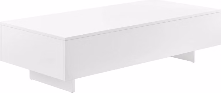 In And OutdoorMatch Tavolino Carlotta - 115x55x31 cm - Bianco - Lucido - Truciolare - Design moderno