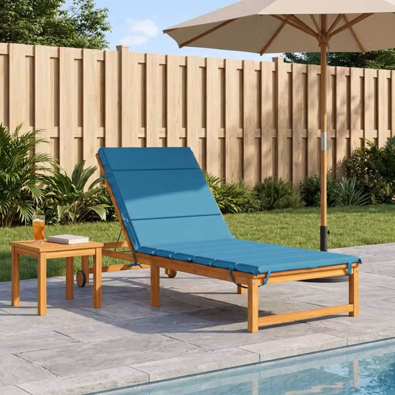 vidaXL Cuscino per Lettino GEMERT 100% Poliestere Azzurro