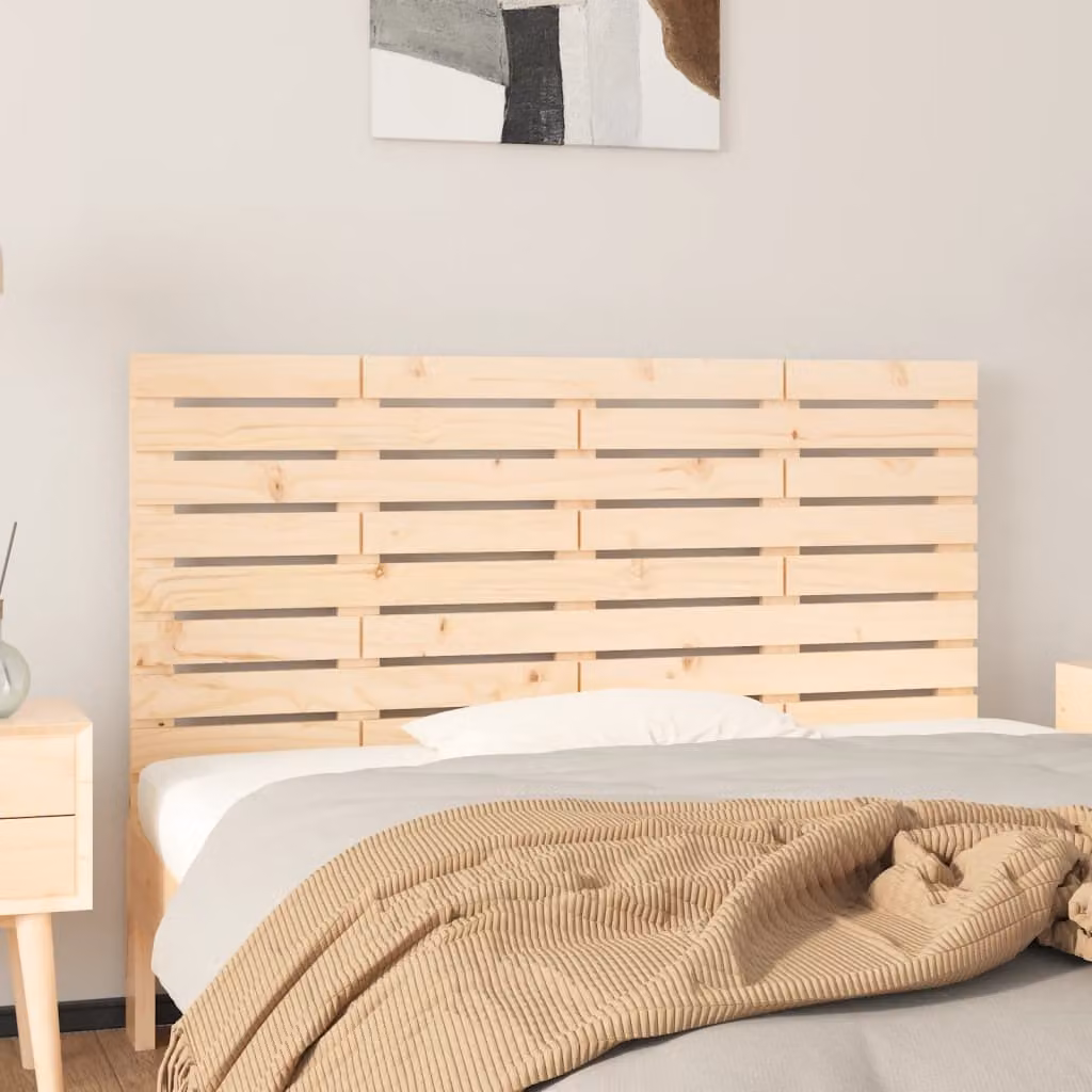 Testiera da parete vidaXL in legno massello di pino, L 126 x P 3 x H 63 cm
