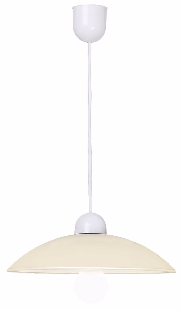 Rabalux 4615 lampada a sospensione 1 spot gamma Cupola, E27, bianco, rotonda, standard, ø325mm