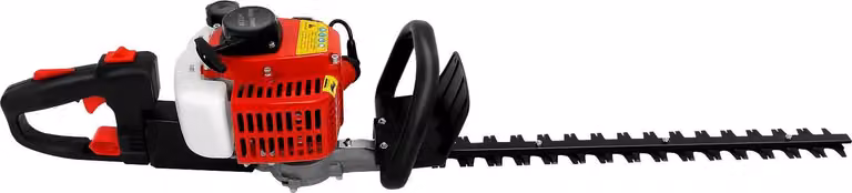 Tagliasiepi a benzina - Potenza: 22,5 cc - Larghezza di taglio: 56 cm - Lame doppie - Motore a 2 tempi, monocilindrico - Manico girevole a 180° - Colore: nero