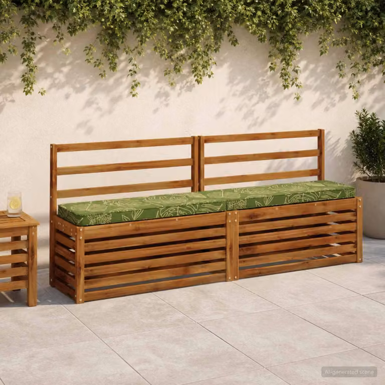 Cuscino per Panchina vidaXL VUGHT Verde in Poliestere con Rivestimento Lavabile e Resistente ai Raggi UV