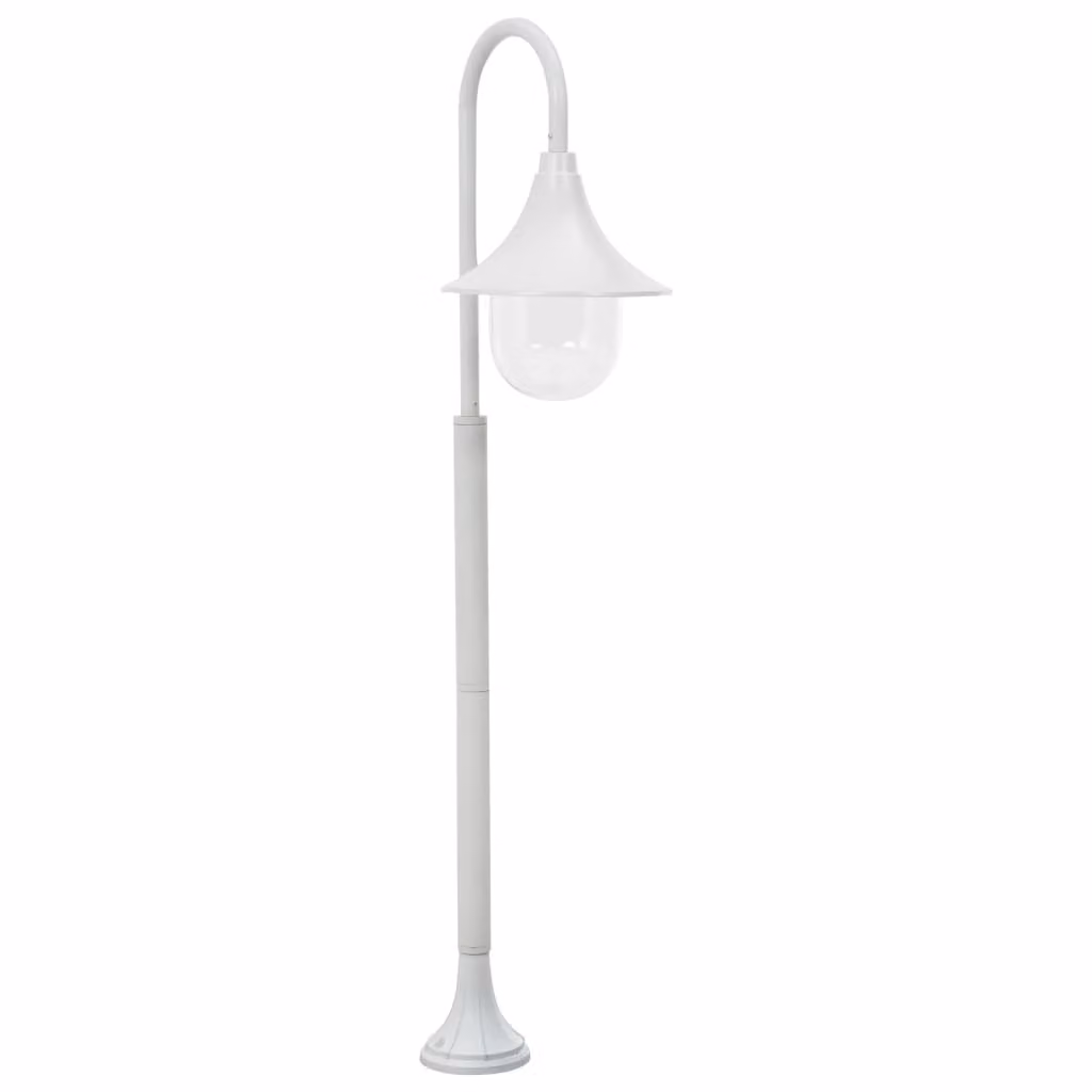 The Living Store Dissuasore luminoso da giardino E27 120 cm Alluminio Bianco