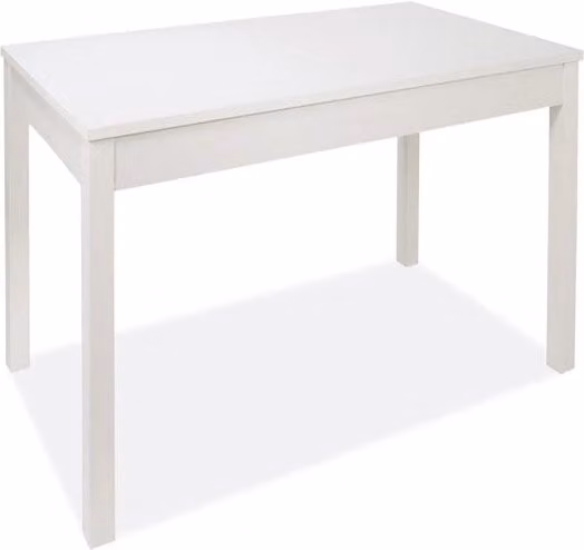 Tavolo pranzo allungabile bianco interamente legno nobilitato cm 90x160-240