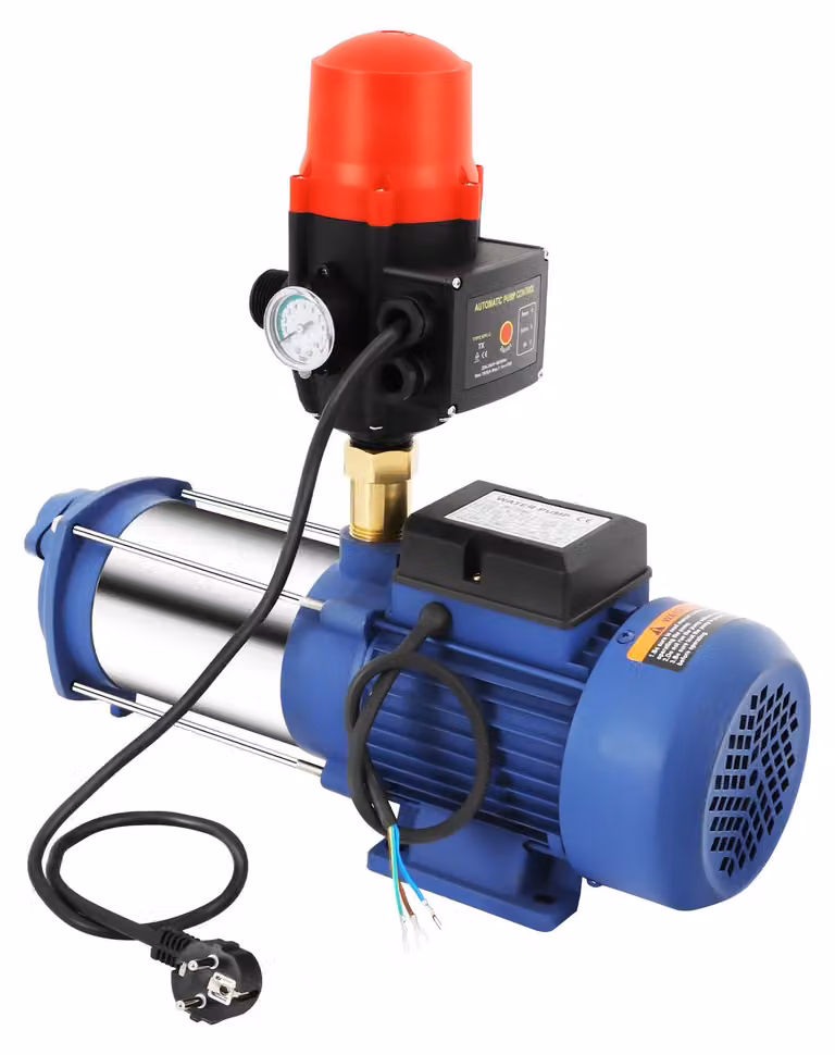 Pompa centrifuga superficiale – Pompa autoaspirante per l'aumento della pressione dell'acqua – 230 V – 2500 W / 3,5 CV – Acciaio inossidabile – Portata massima: 4 m³/h – Altezza di mandata: 100 m