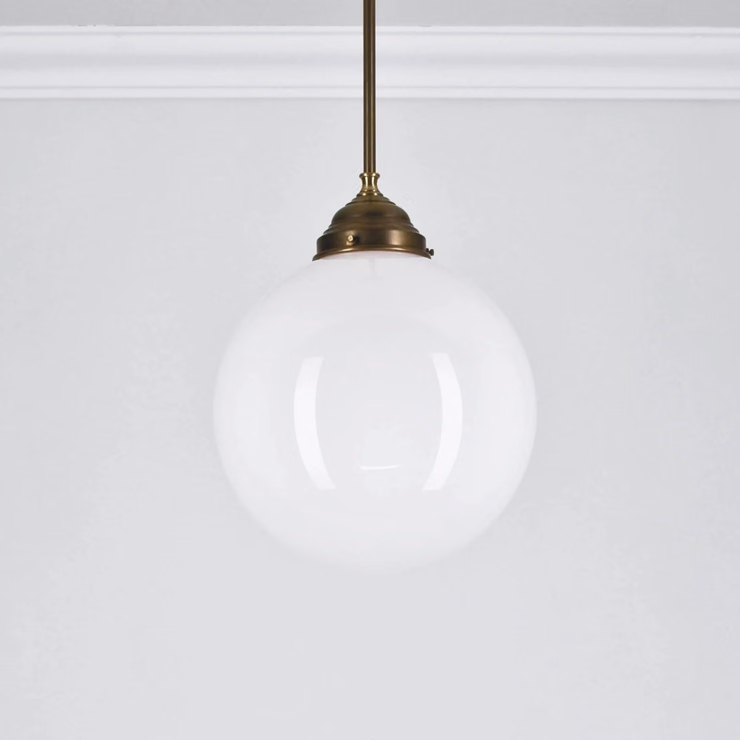 Berliner Messinglampen Lampada a sospensione PS45, dimmerabile, Alluminio / Grigio / Zincato, Cucina, Ottone, Antico, Lampada a sospensione