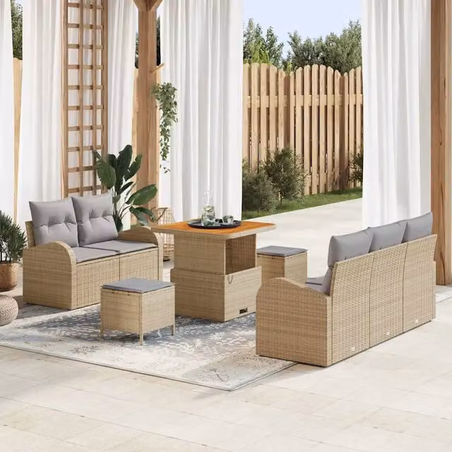 Set Divano da Giardino 8 pz 7-Numero di posti 3364287
