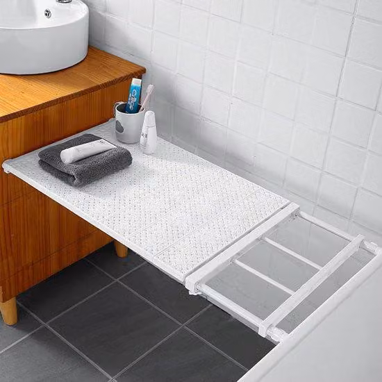 Divisorio orientabile, scaffale portaoggetti regolabile, divisorio per armadi ribaltabile, scaffale divisorio, per armadi da cucina, frigoriferi, armadi guardaroba, librerie, da montare (24 cm, 38-60 cm)