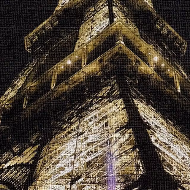 Quadro Canvas La Torre Eiffel Parigi 2 di Signorbit su telaio in legno, L 100 cm x H 140 cm – 1