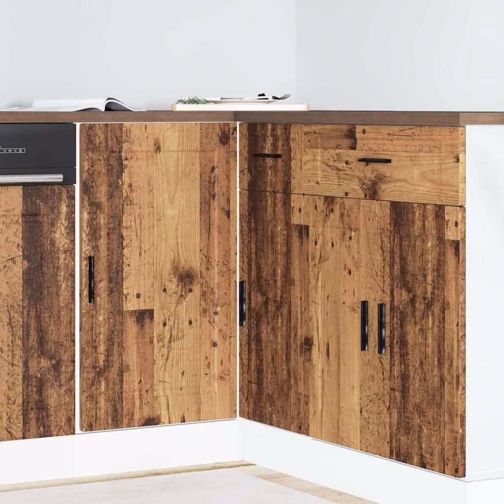 Base da cucina moderna vidaXL in legno multistrato e MDF, colore marrone, con ante a battente, L/P/H: 46 x 81,5 x 86 cm