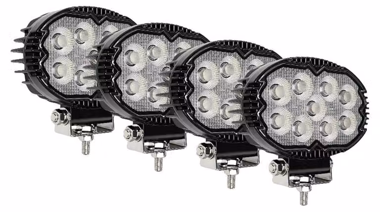 Lampada da lavoro, 30.000 lumen di luminosità, grado di protezione IP68 (impermeabile), dimensioni 5,5 pollici, confezione da 4 pezzi