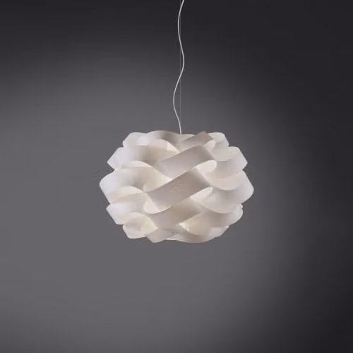 Lampadario Moderno Polilux ® Bianco E Metallo Cromo 3 Luci E27