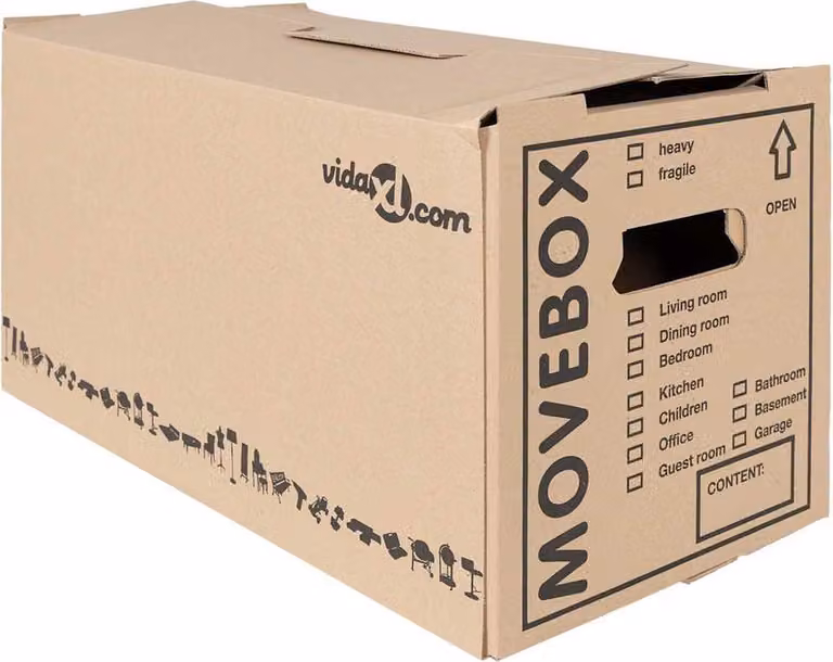 Scatola per Traslochi 20 pcs Naturale 59 x 31,5 x 31,5 cm