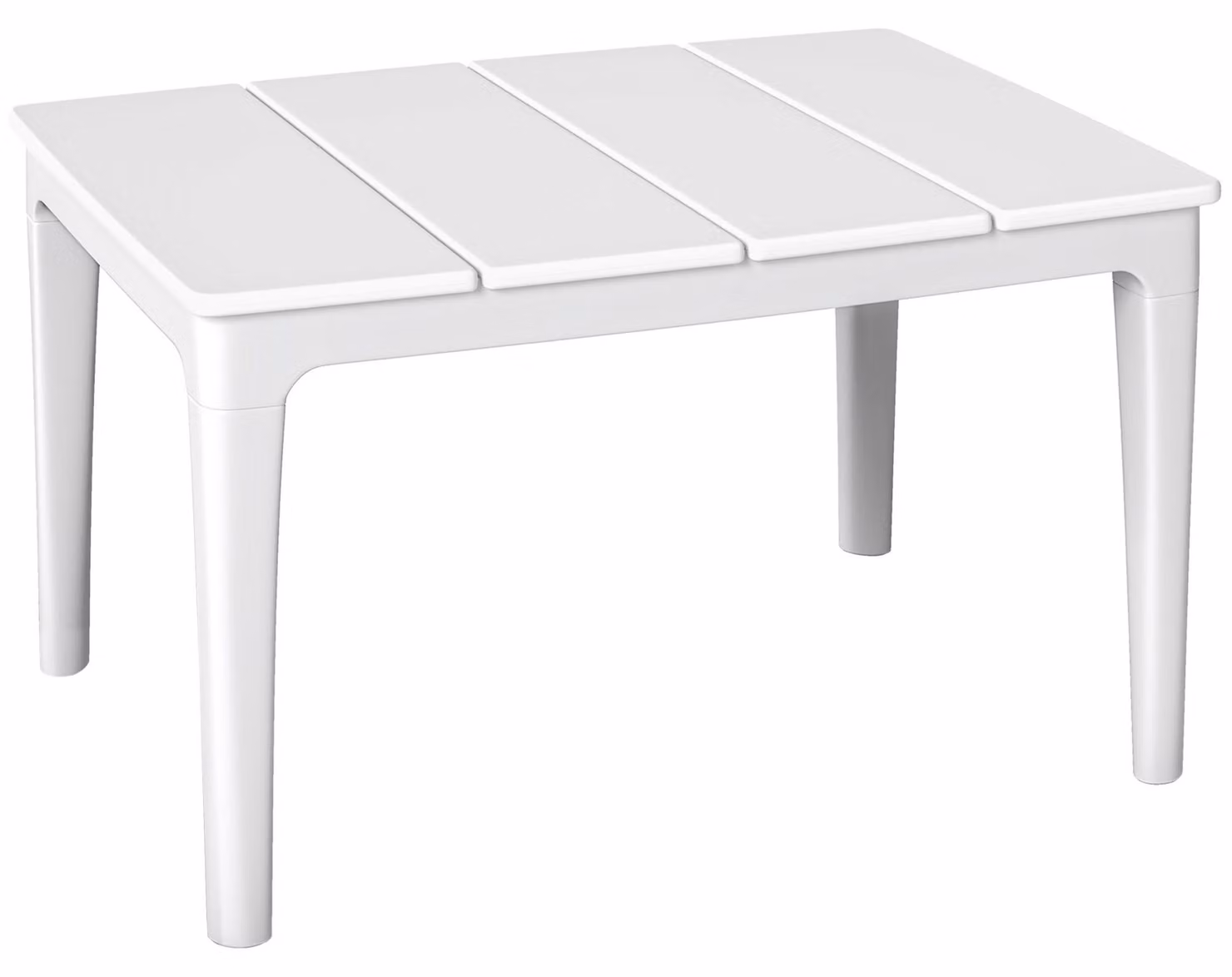 Tavolino da Caffè da Giardino 70x53x39 cm Bianco in PP Crema