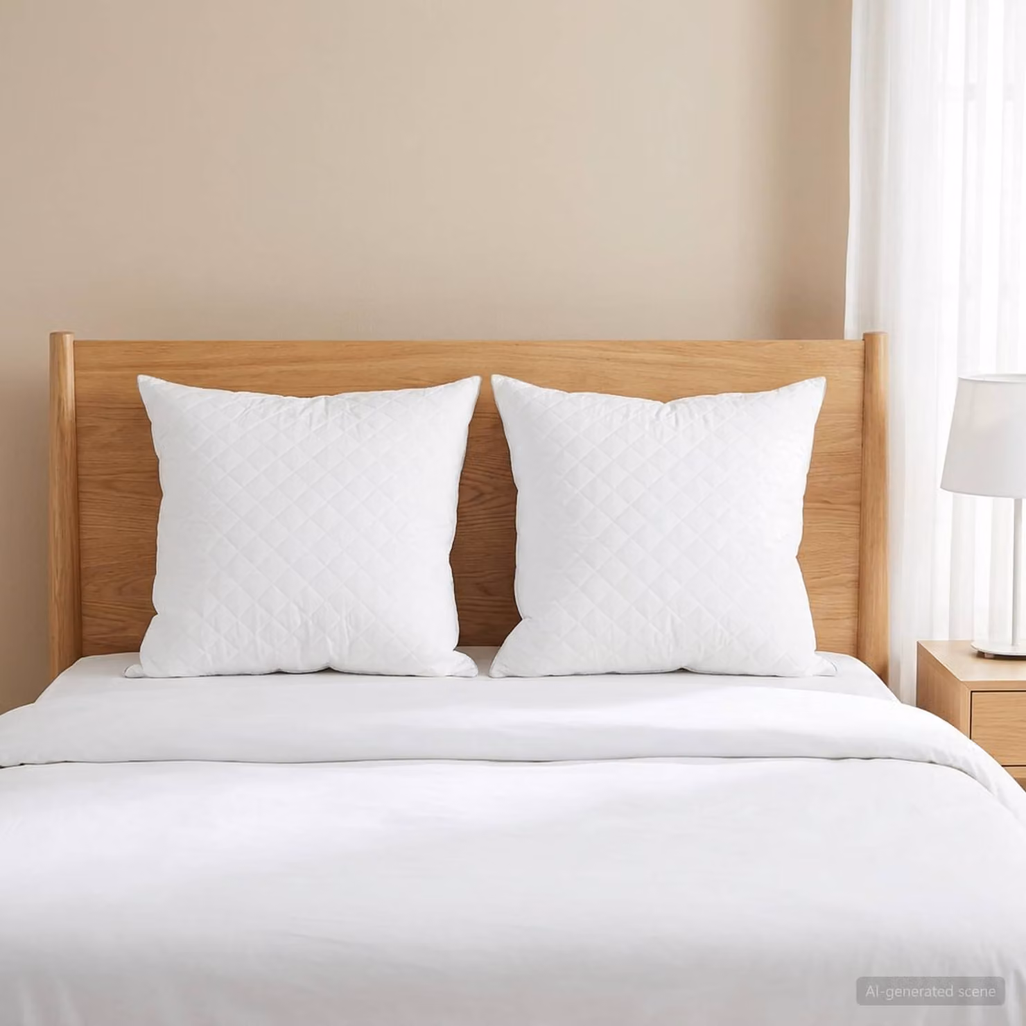 Set di 2 cuscini vidaXL FULDA in piuma d'oca e piumino, Bianco, L 50 cm x P 50 cm