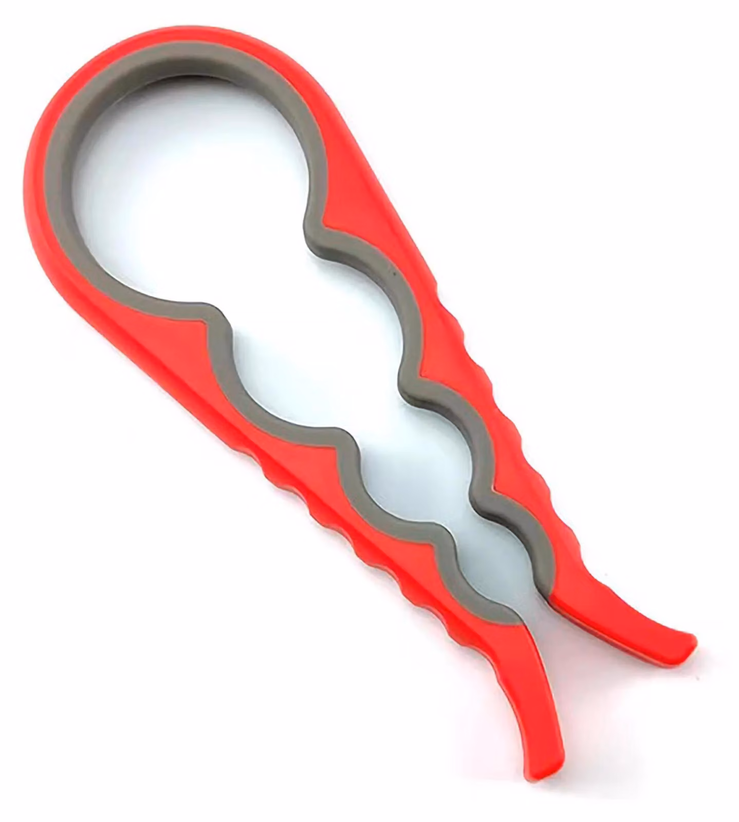 Utensile da cucina, apriscatole multifunzionale, design compatto e portatile, nero e rosso 1