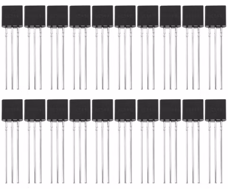 20 transistor NPN BC549C TO-92 a basso rumore, ideali per progetti audio fai-da-te