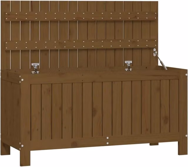 Contenitore da Giardino Ambra in Legno Massello di Pino Marrone L: 108 cm, P: 42,5 cm, H: 54 cm CFW2188014