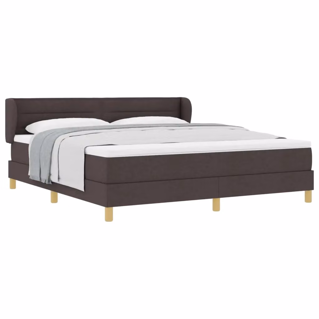 Letto moderno con materasso a molle insacchettate vidaXL in tessuto marrone L 180 x P 200 cm – 2