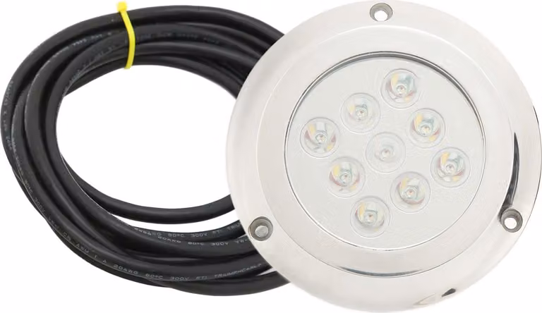 Luce subacquea per yacht DC 12 V -24V Vetro temperato IP68 impermeabile