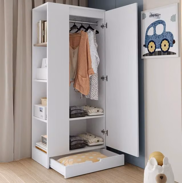 Armadio a una porta con ripiano; 70 x 40 x 170 cm; bianco