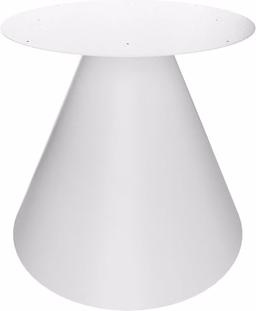 Base a cono Artù Frankystar per tavolo da pranzo rotondo in metallo bianco opaco