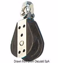 Blocco singolo su cuscinetti a sfera con grillo 10x38mm , 1 pezzo