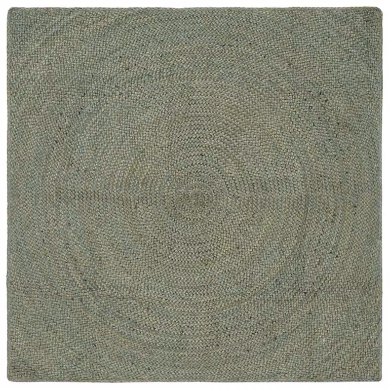 Tappeto in juta vidaXL verde oliva L/P: 160 x 160 cm