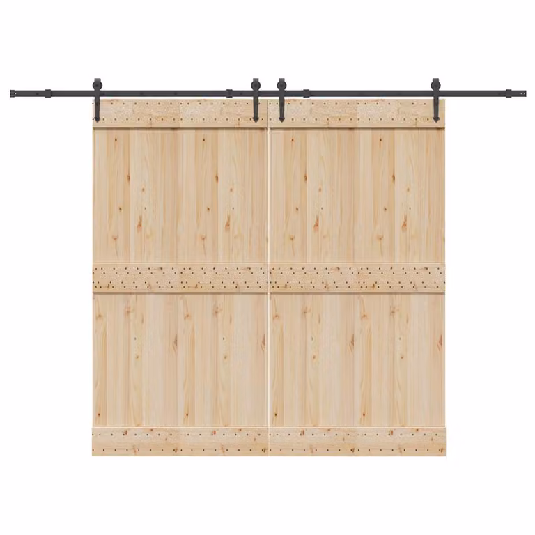 vidaXL Kit di Binari per Porte Scorrevoli in Acciaio Nero Opaco