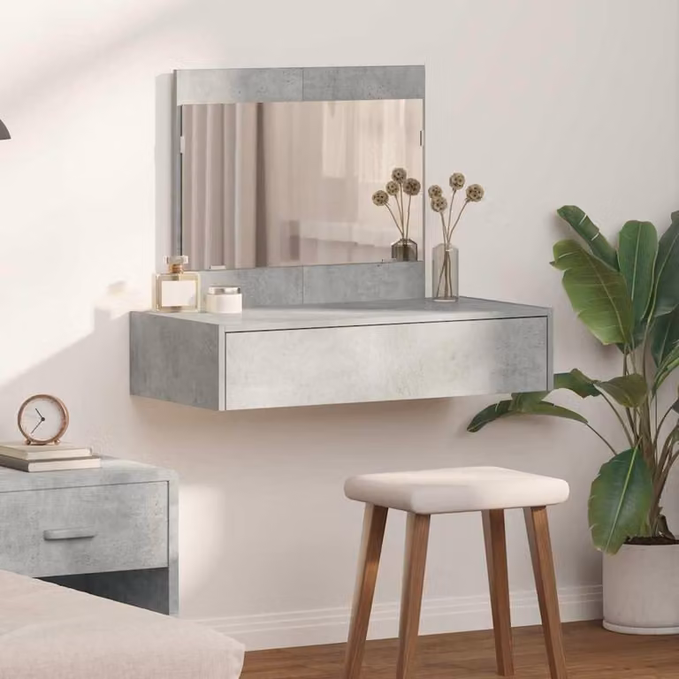 Comò moderno con cassetti, color grigio cemento