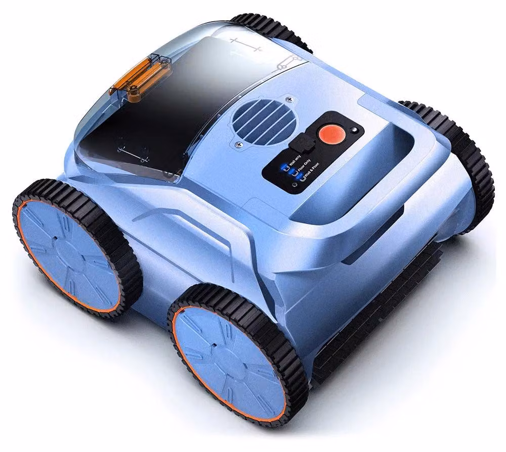 Aspirapolvere robotico per piscine, senza fili - 18000 Pa - Grado di protezione IP68 - Colore blu