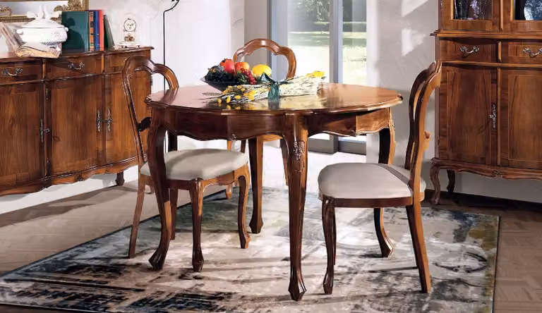 Esstisch Runder Tisch Design Luxus Italienische Möbel Holzmöbel Rund Tische