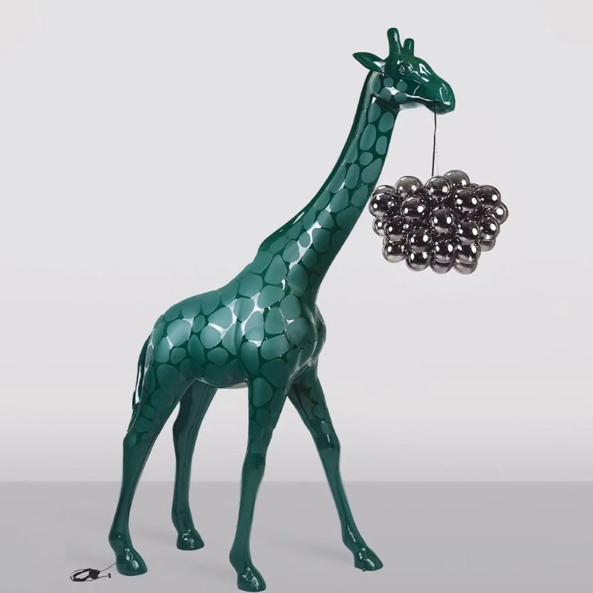 Casa Padrino Lampada da terra Giraffa Verde H. 230 cm - Lampade da terra a forma di animale