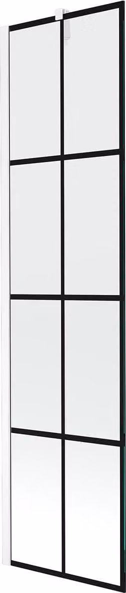 Mexen Next paratia doccia a un'anta 50 x 150 cm, griglia nera, bianco - 895-050-000-00-77-20