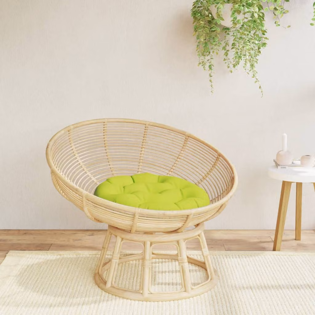 vidaXL Cuscino Rotondo Verde Chiaro in Tessuto Oxford, Ø 60 x H 11 cm