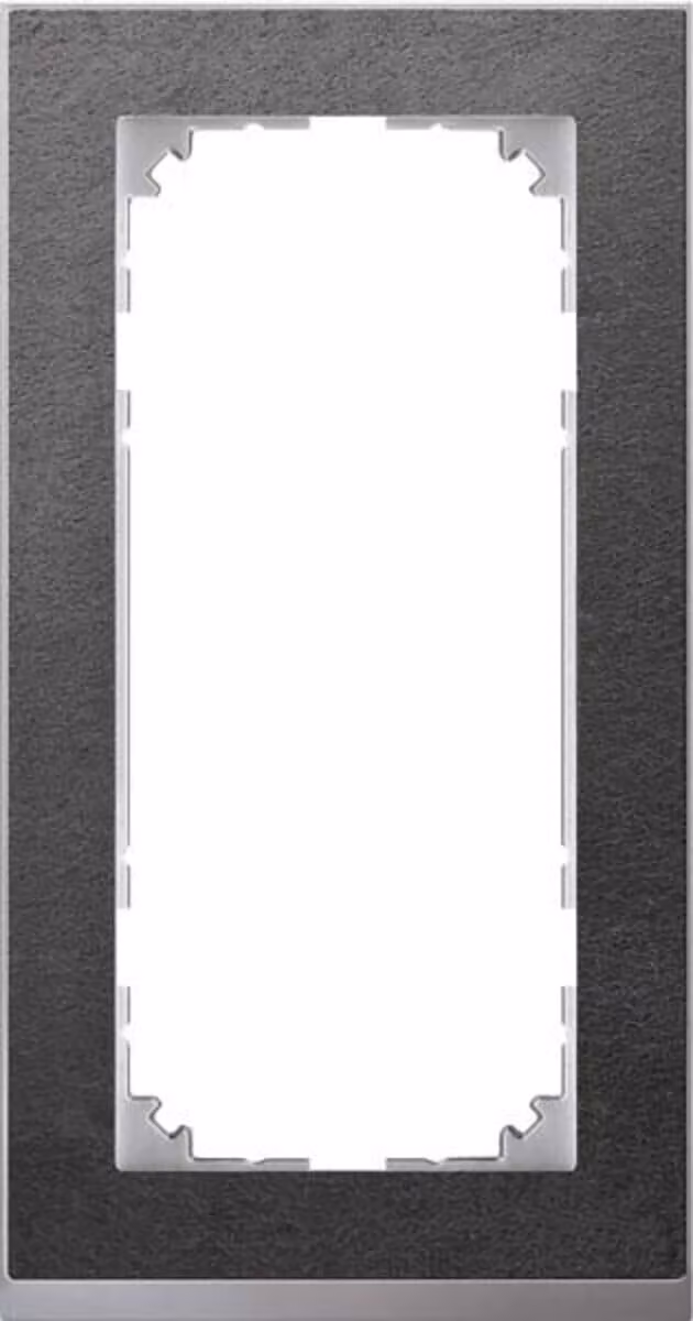 Cornice M-Pure Decor, doppia senza traversa centrale, ardesia/alluminio