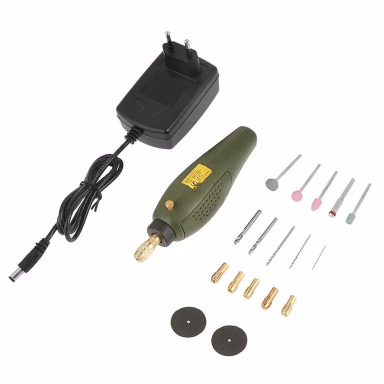 Mini utensile elettrico – Set per foratura, lucidatura e incisione con accessori, mini trapano elettrico
