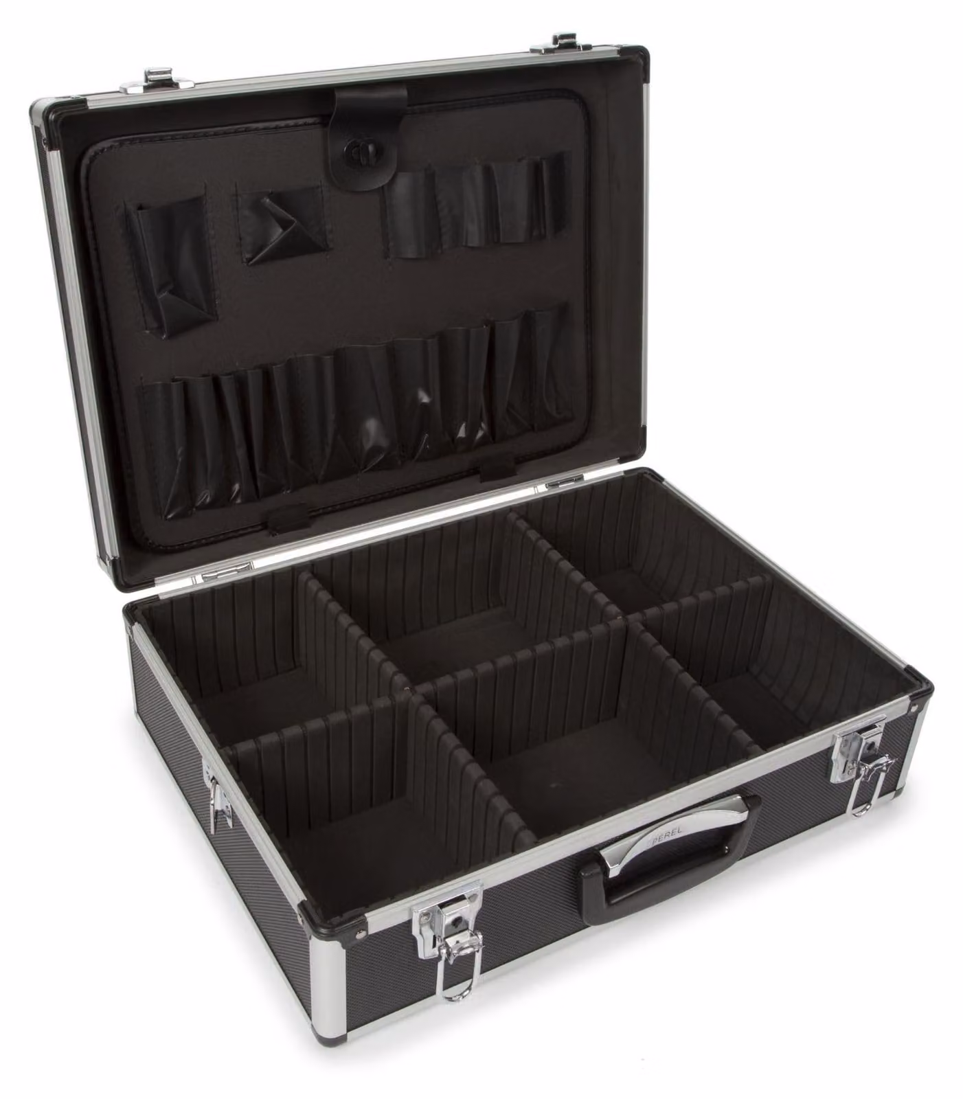 Valigetta per attrezzi in alluminio, grigia - capacità 7 kg - dimensioni 45,5 x 33 x 15,2 centimetri