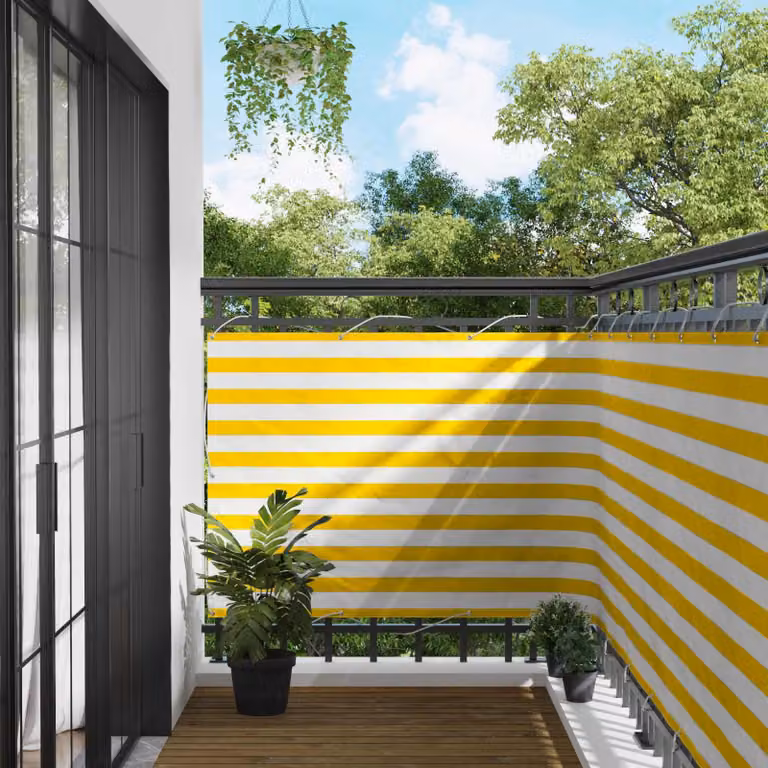 Schermo da balcone rettangolare vidaXL in tessuto Oxford e alluminio, L: 300 cm, H: 110 cm