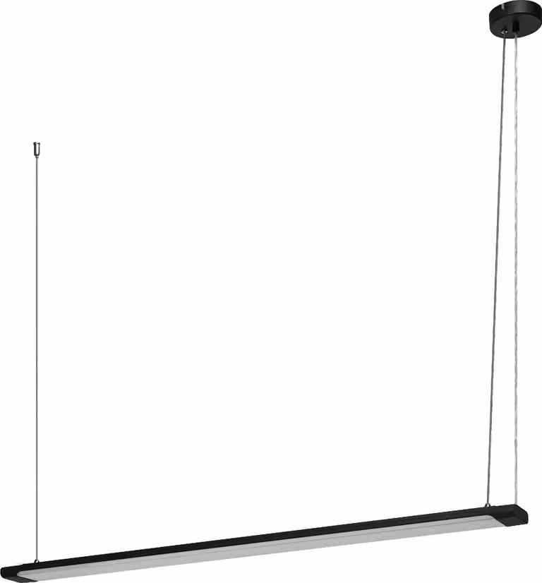 LEDVANCE Office Line Slab, plafoniera piatta per ufficio, 1,2 m, 40 W, 4100 lm, 4000 K, 840 bianco freddo, dimmerabile in 3 fasi, alluminio nero, IP20