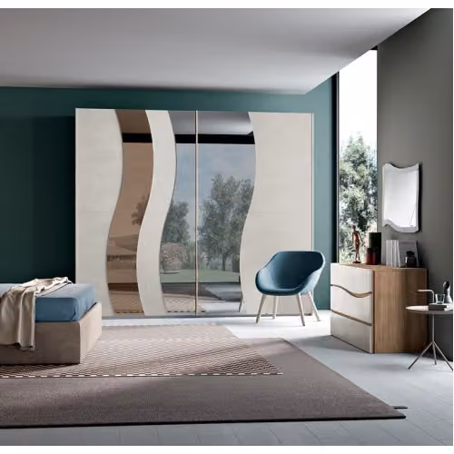 Armadio camera da letto 2 ante scorrevoli con specchi Spar Dual