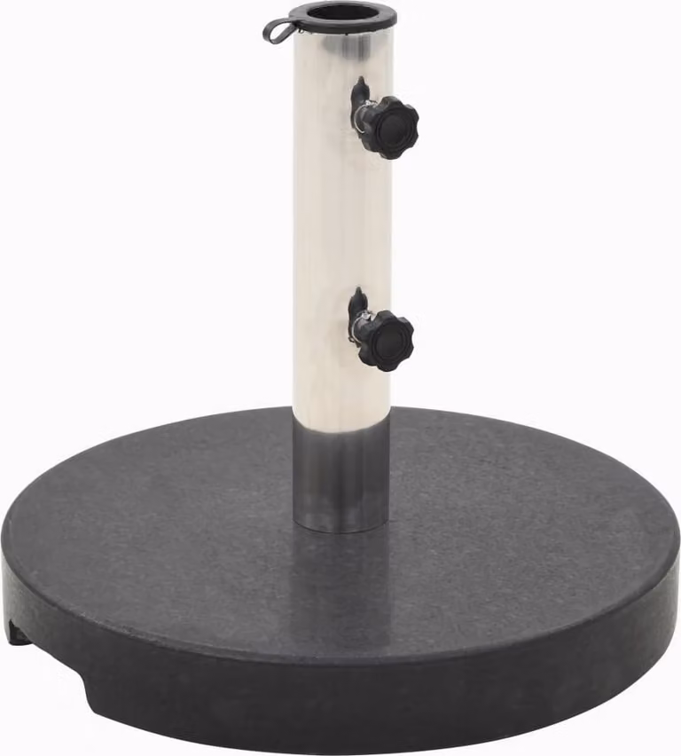 Base per Parasole Circolare in Granito Nera 20 kg