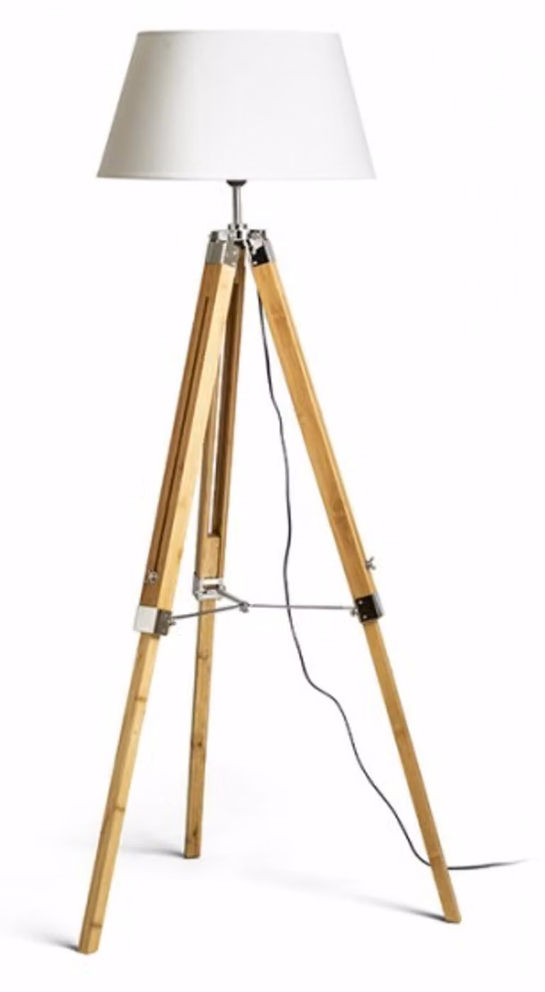 RED - DESIGN RENDL RENDL ALVIS/AMBITUS 46 Lampada da terra bianco crema Bambù 230 V E27 11 W R14044